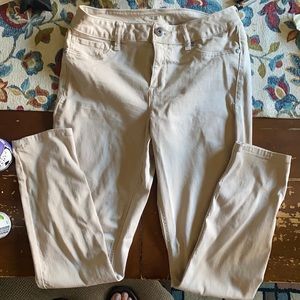 Maurices tan stretchy skinny pants, size Small